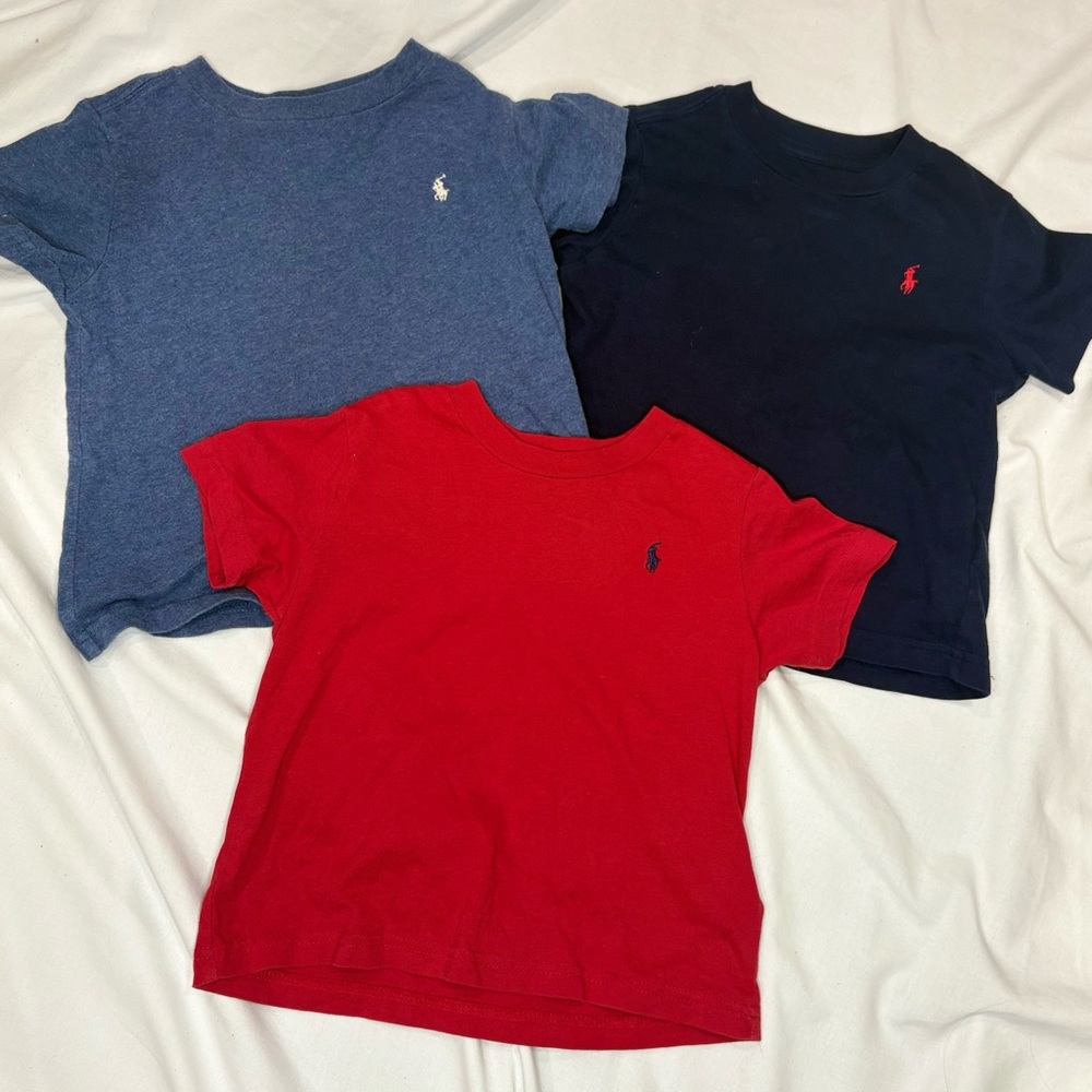 Polo by Ralph Lauren Red and Blue Short Sleeve Tees